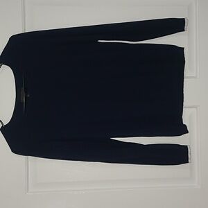 Navy sweater with sleeve detail